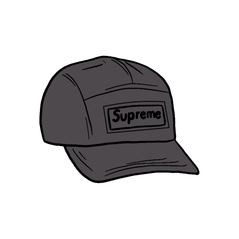 supreme reflective speckled camp cap black