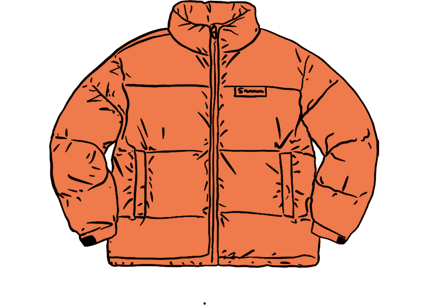 Supreme Reflective Speckled Down Jacket Orange - FW20 Men's - US