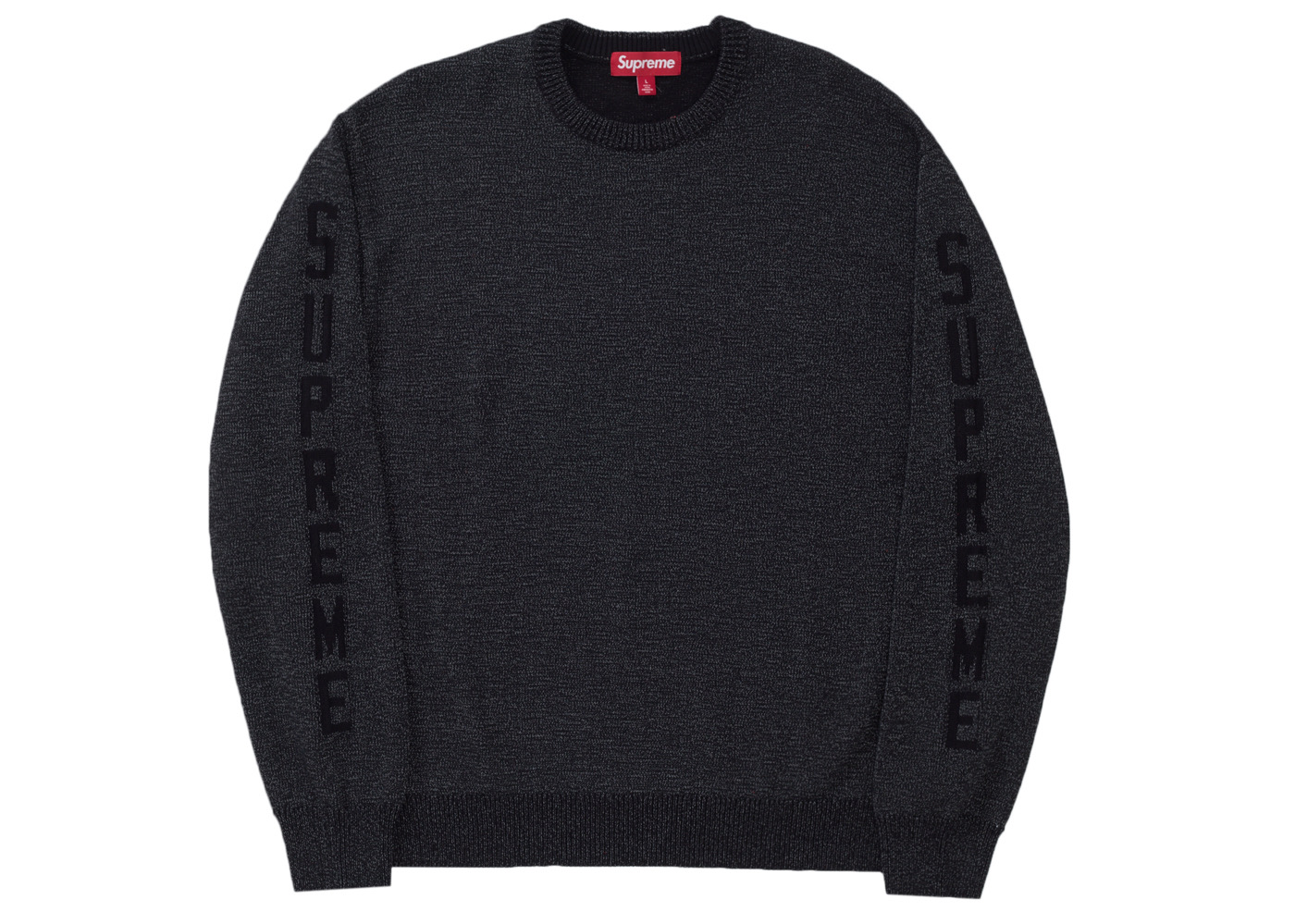 シュプリームSupreme Reflective Sweater black