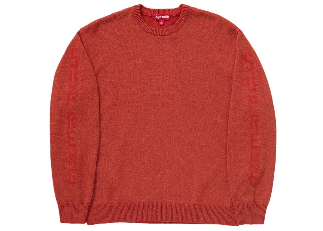 Pre-owned Supreme Reflective Sweater Orange