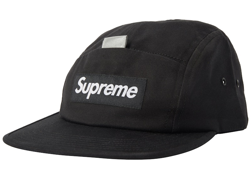 supreme reflective camp cap black