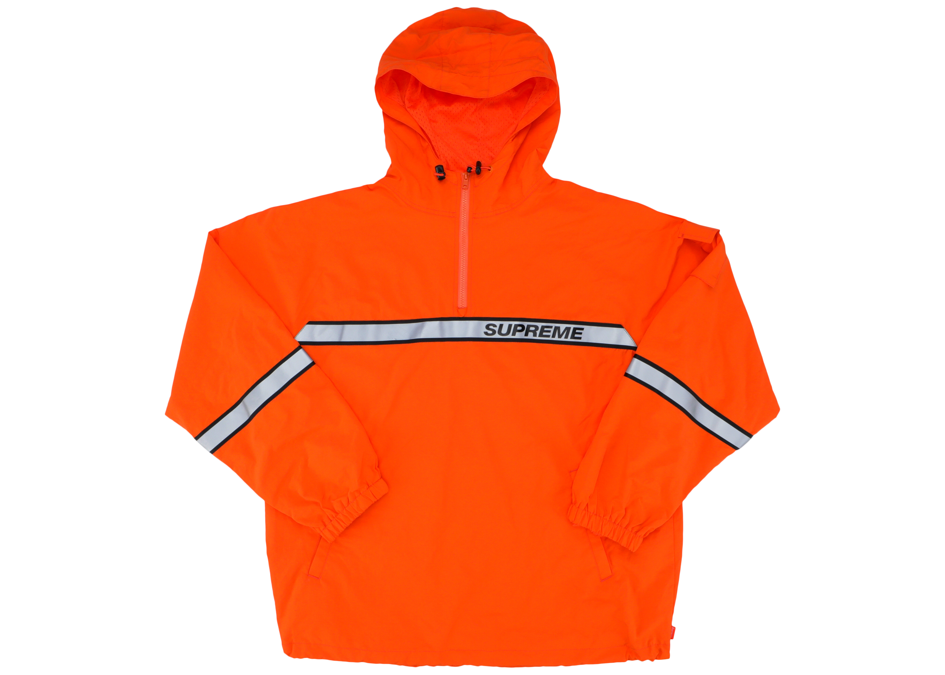 Supreme Reflective Taping Hooded Pullover Orange Men's - SS18 - US