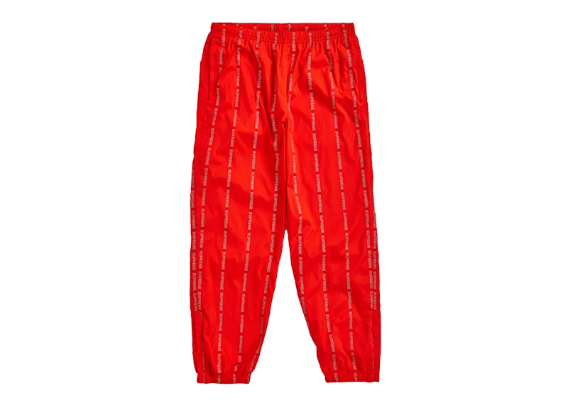 Supreme Reflective Text Track Pant Orange メンズ - FW18 - JP