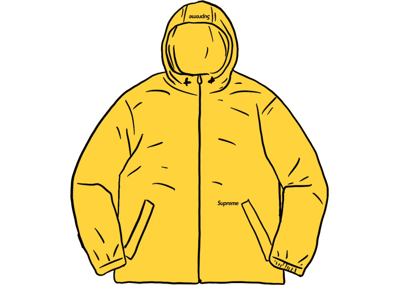 Supreme Reflective Zip Hooded Jacket Yellow - SS21 Men's - US
