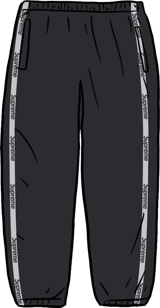 supreme reflective zip track pant