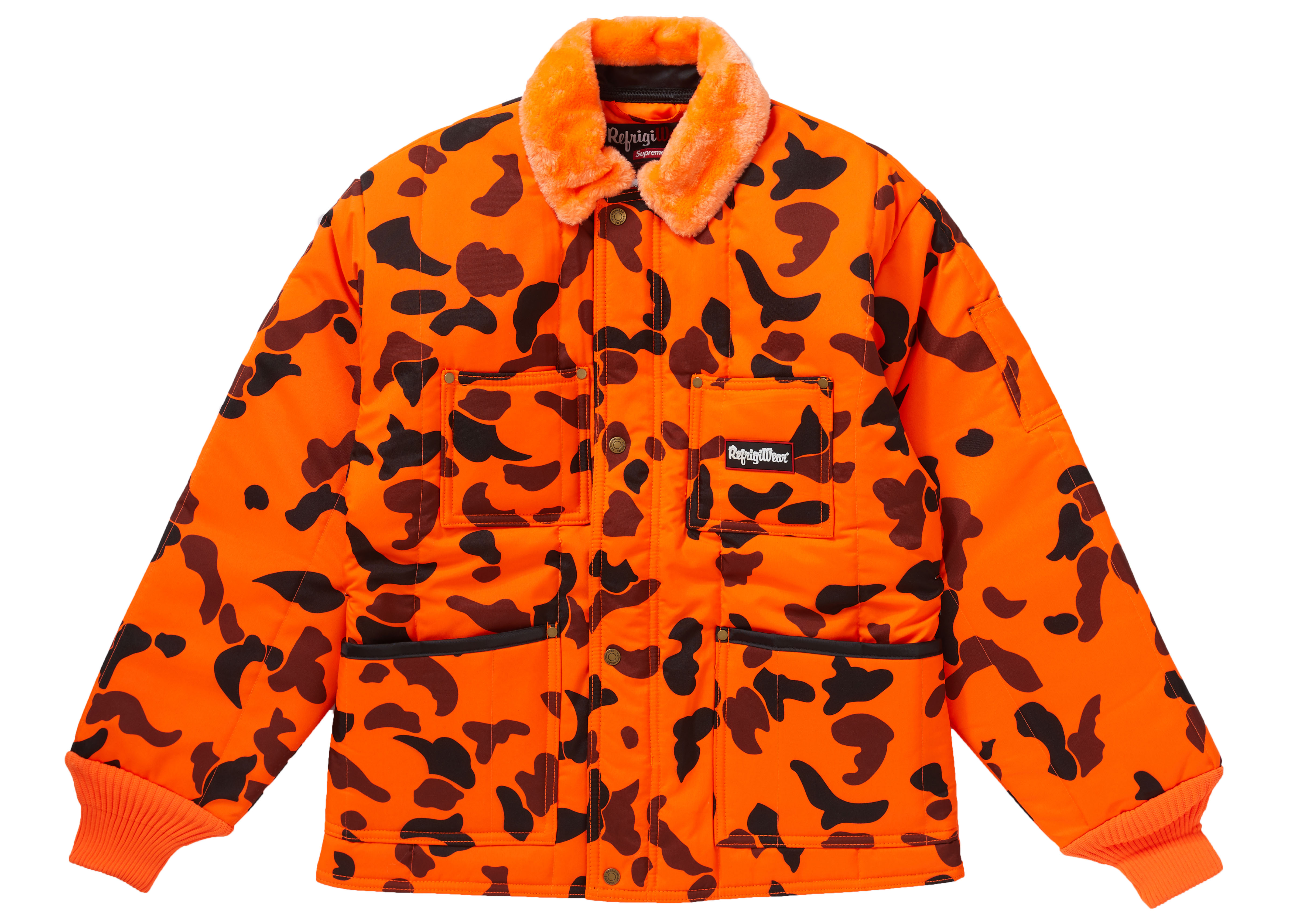 Supreme Reversible Logo Fleece Jacket Orange Outlet | bellvalefarms.com