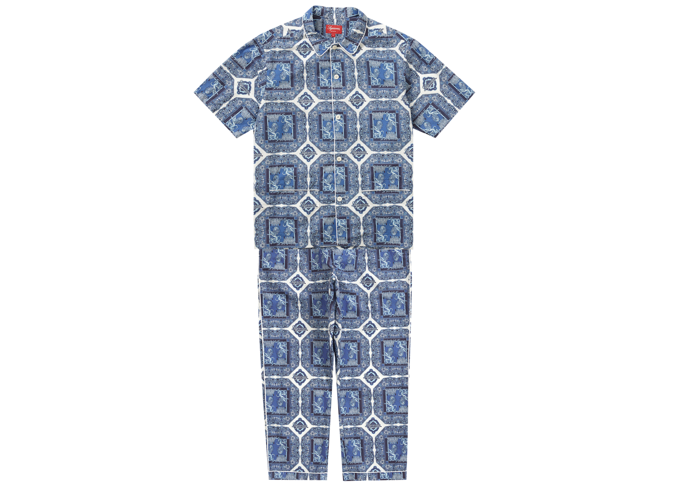 Supreme Regency Pajama Set Blue Men's - SS22 - US
