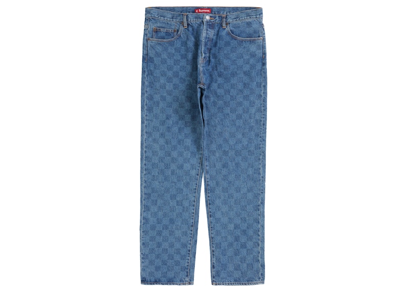 Supreme Regular Jean Washed Checkerboard | sklep.cleverboard.pl