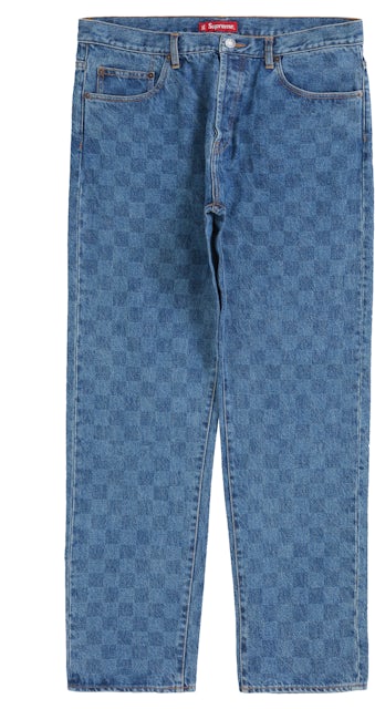 Louis Vuitton Stonewashed Monogram Patch Boot-Cut Jeans