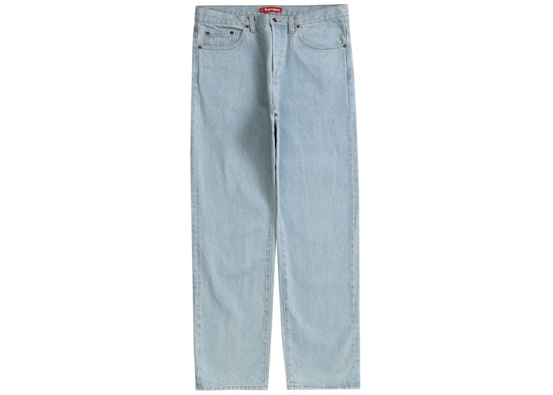 Supreme Fat Tip Jacquard Regular Jean Blue Men's - SS22 - US