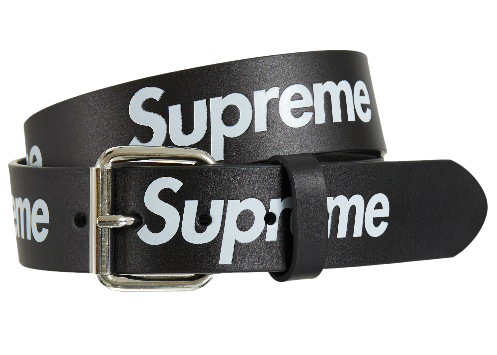 Supreme Repeat Leather Belt Black - SS22 - US