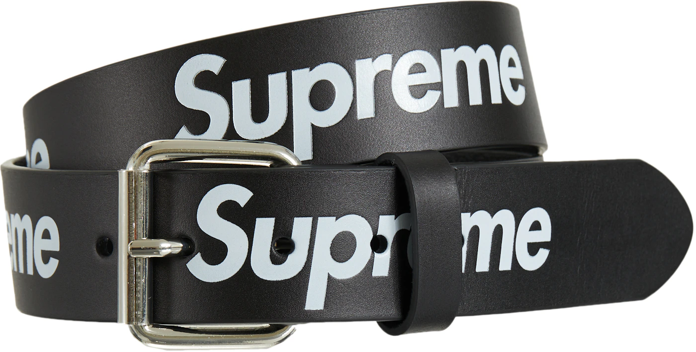 Supreme Repeat Leather Belt SS 22 Red - Stadium Goods