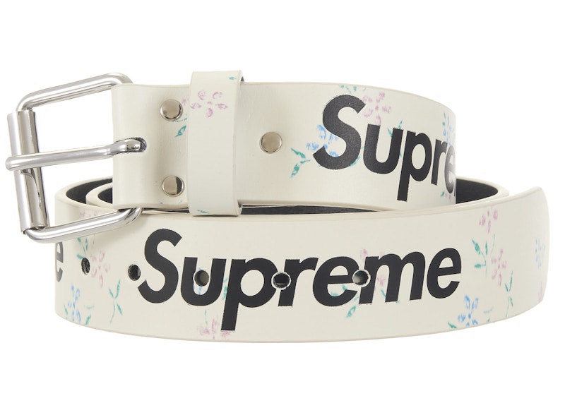 新品未使用 Supreme Repeat Leather Belt Supreme Repeat Leather Belt (FW25) White - FW25 - US