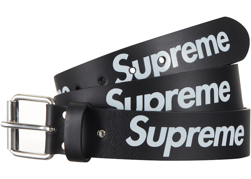 Supreme Repeat Leather Belt black s/m-