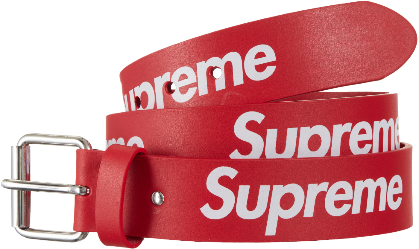 Leather belt Supreme Red size 95 cm in Leather - 23654125