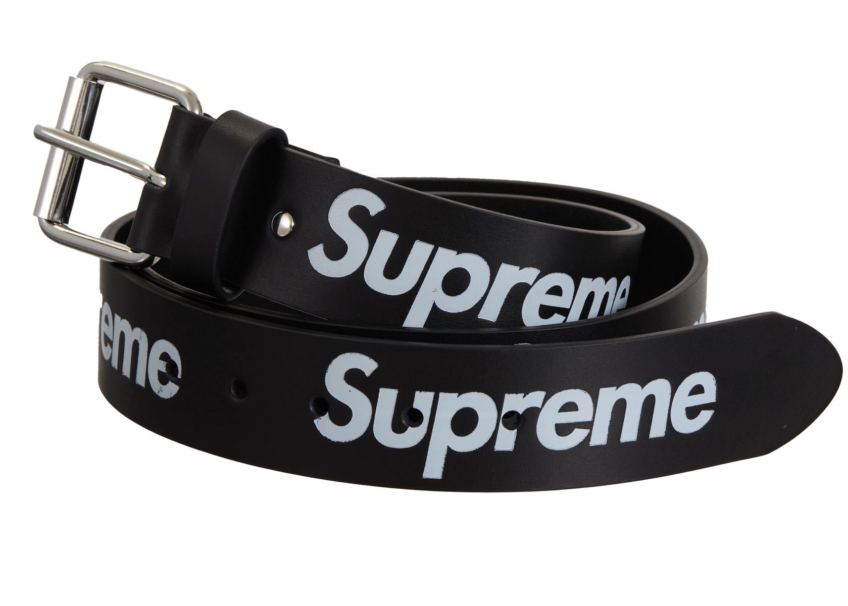 Supreme Repeat Leather Belt Olive - SS22 - US