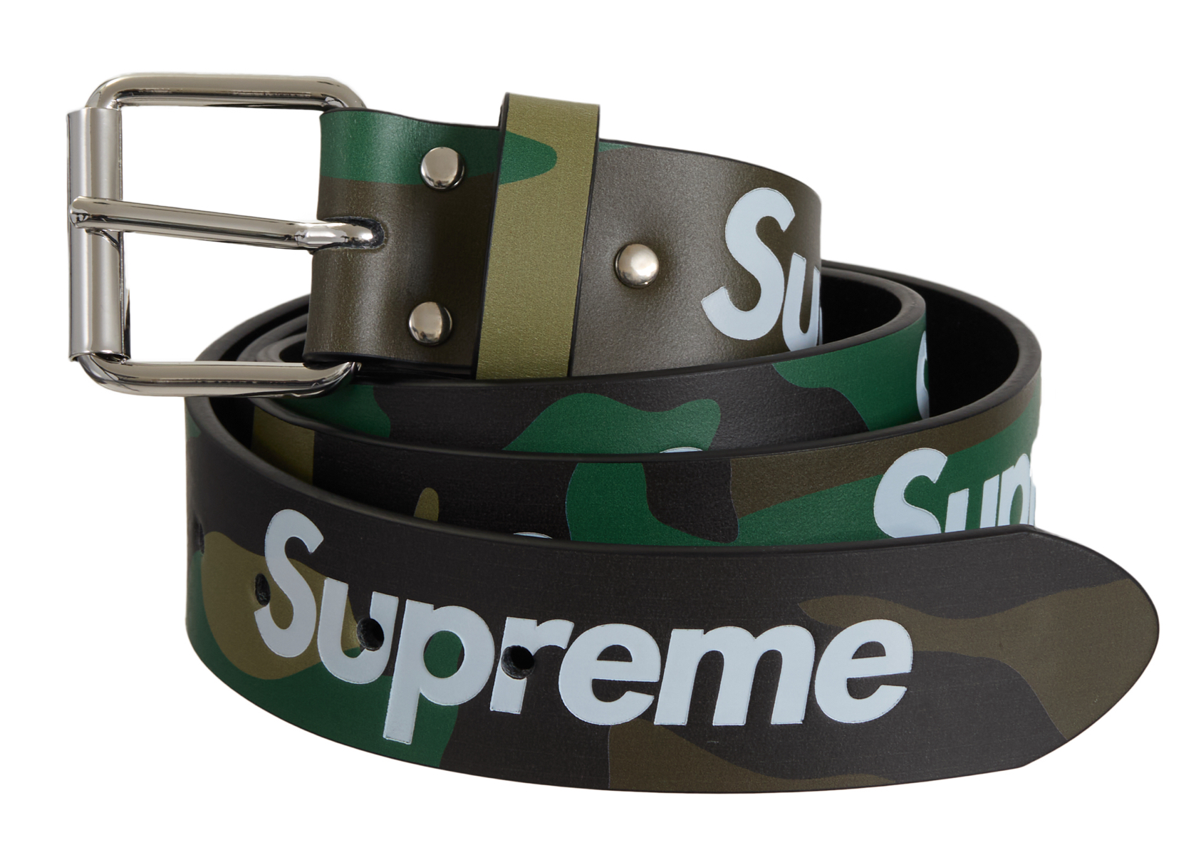 Supreme Repeat Leather Belt (SS24) Woodland Camo - SS24 - US