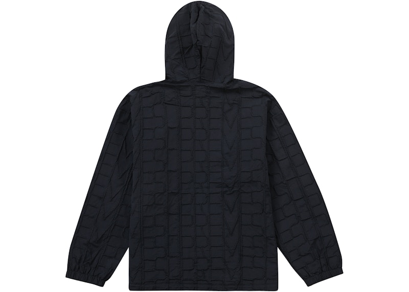 Supreme Repeat Stitch Anorak Black Men's - SS23 - US