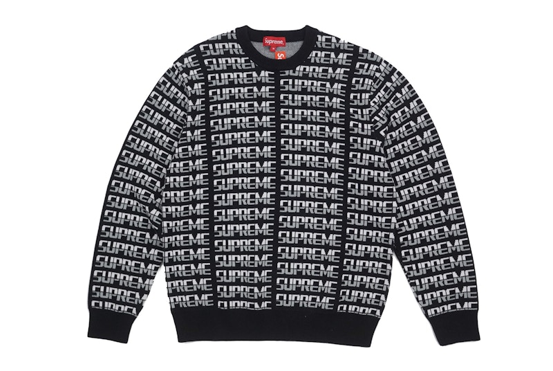 supreme logo repeat sweater-