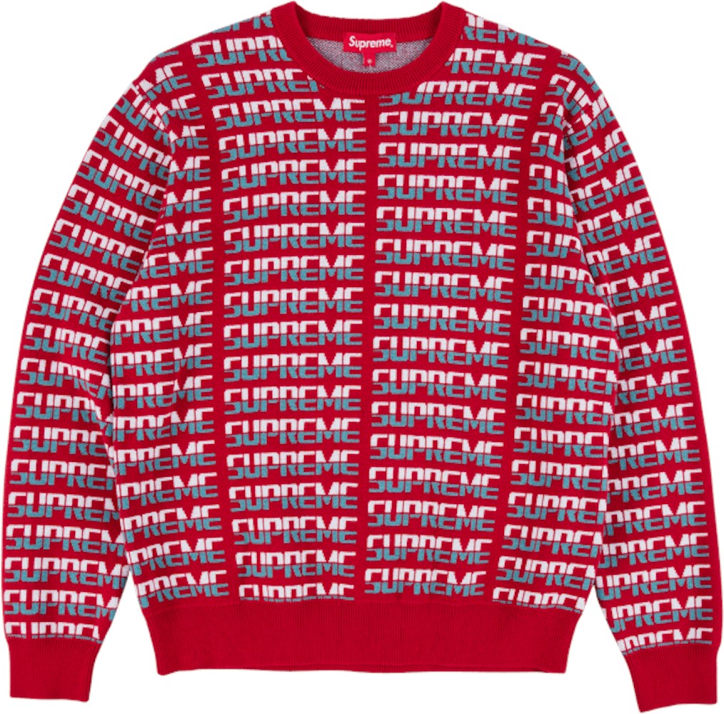 Supreme Repeat Sweater Red - FW17