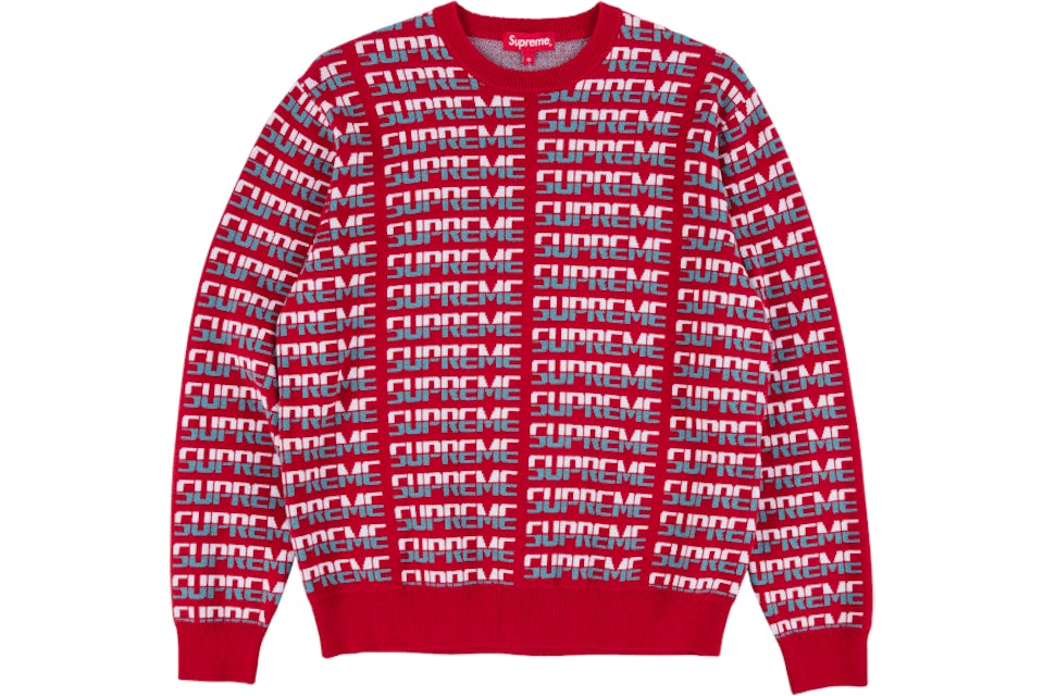 Supreme Repeat Sweater Red Men s FW17 GB