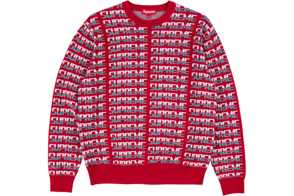 Supreme Repeat Sweater Red Men s FW17 US