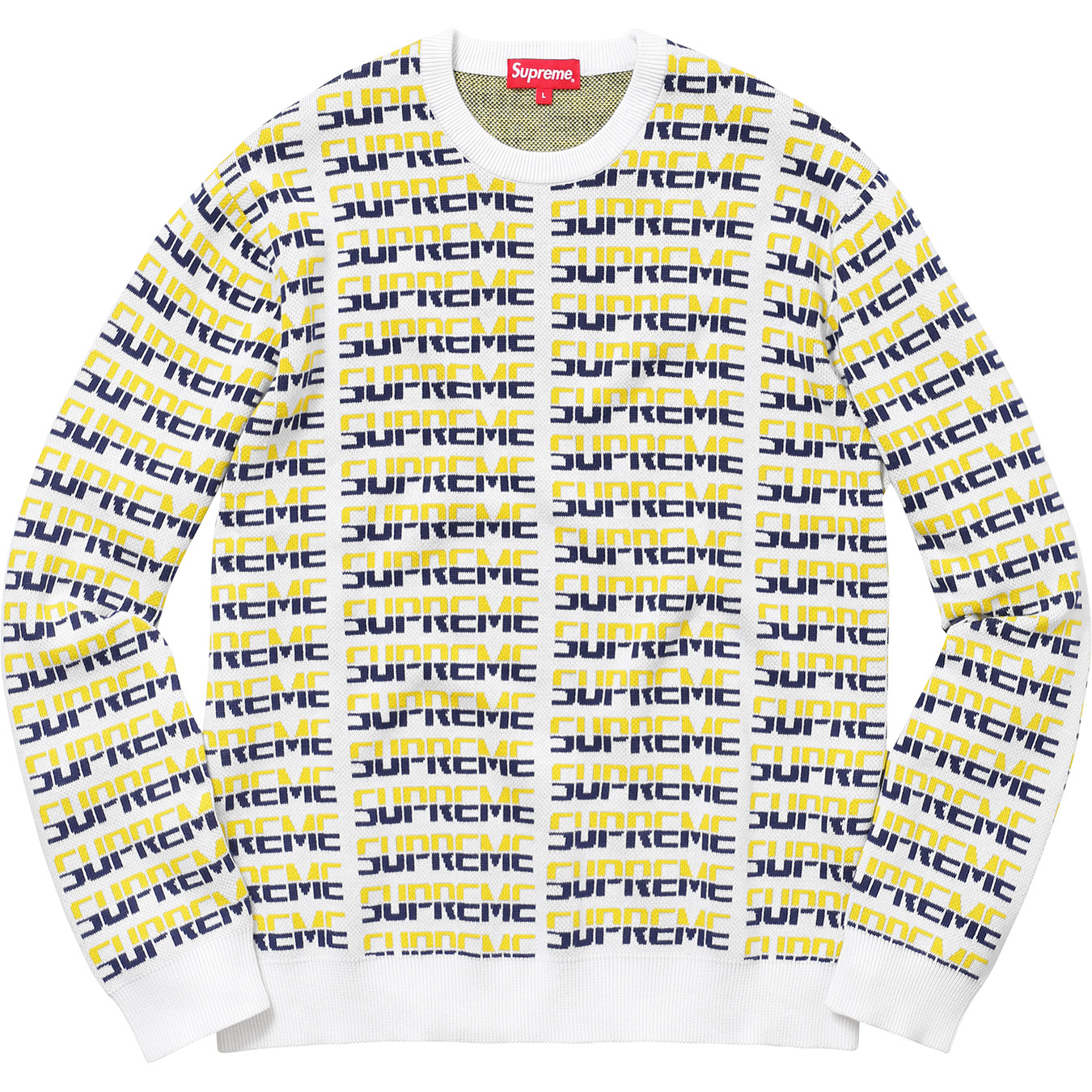 Supreme Repeat Sweater White - FW17 - US