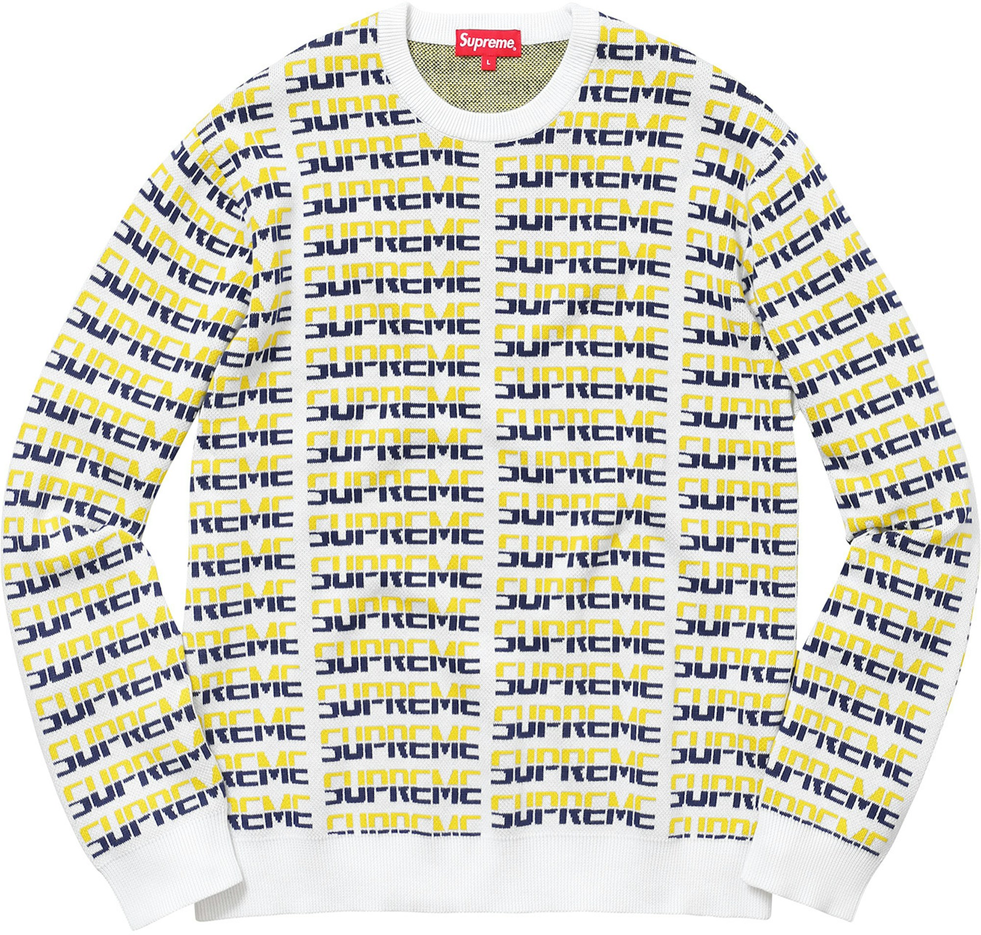 Supreme Repeat Sweater White - FW17