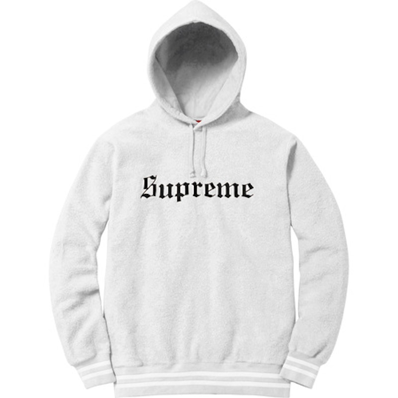 Supreme reverse fleece hooded 2024 sweatshirt