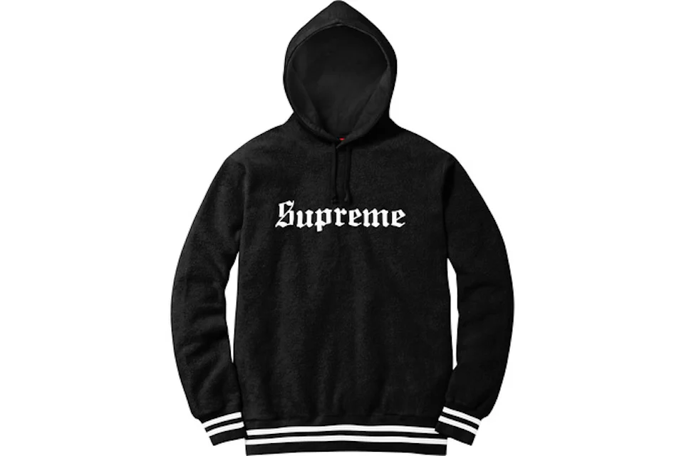 Supreme Reverse Fleece Hooded Sweatshirt Black