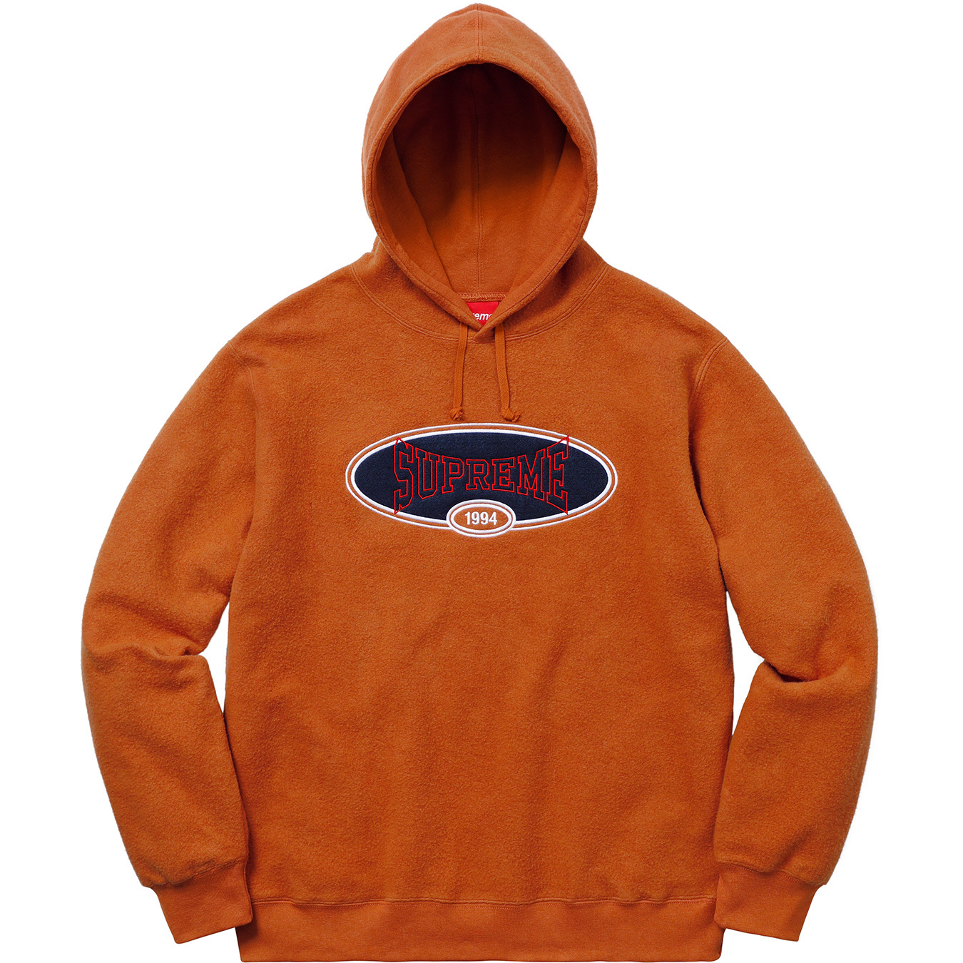 Supreme Reverse Fleece Hooded Sweatshirt (SS18) Copper Men's