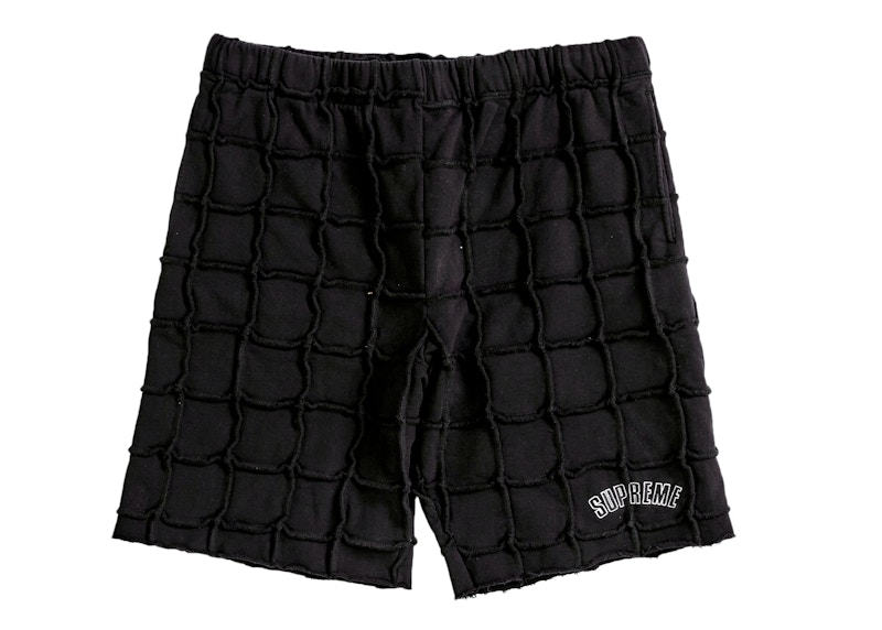 Supreme Reverse Patchwork Sweatshort Black Men's - SS22 - US