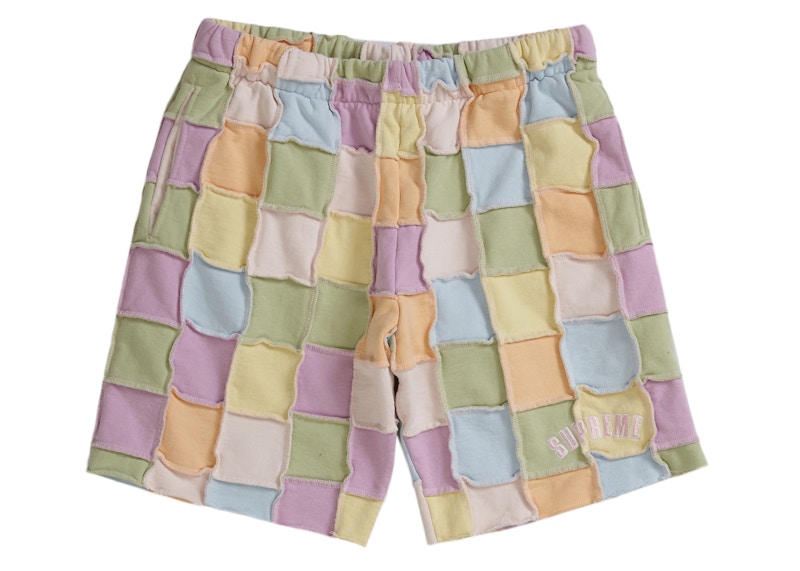 Supreme best sale patchwork shorts