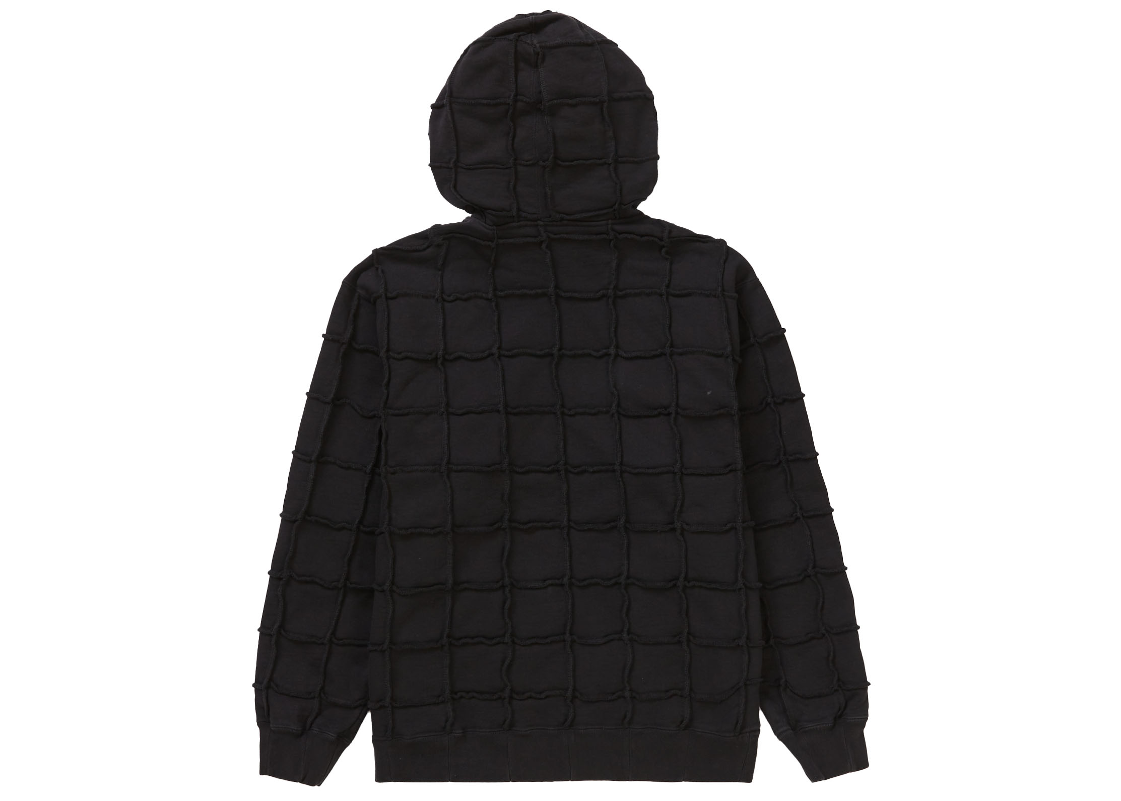 Supreme Reverse Patchwork Zip Up Hooded Sweatshirt Black メンズ ...