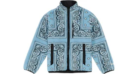 Supreme Reversible Bandana Fleece Jacket Light Blue