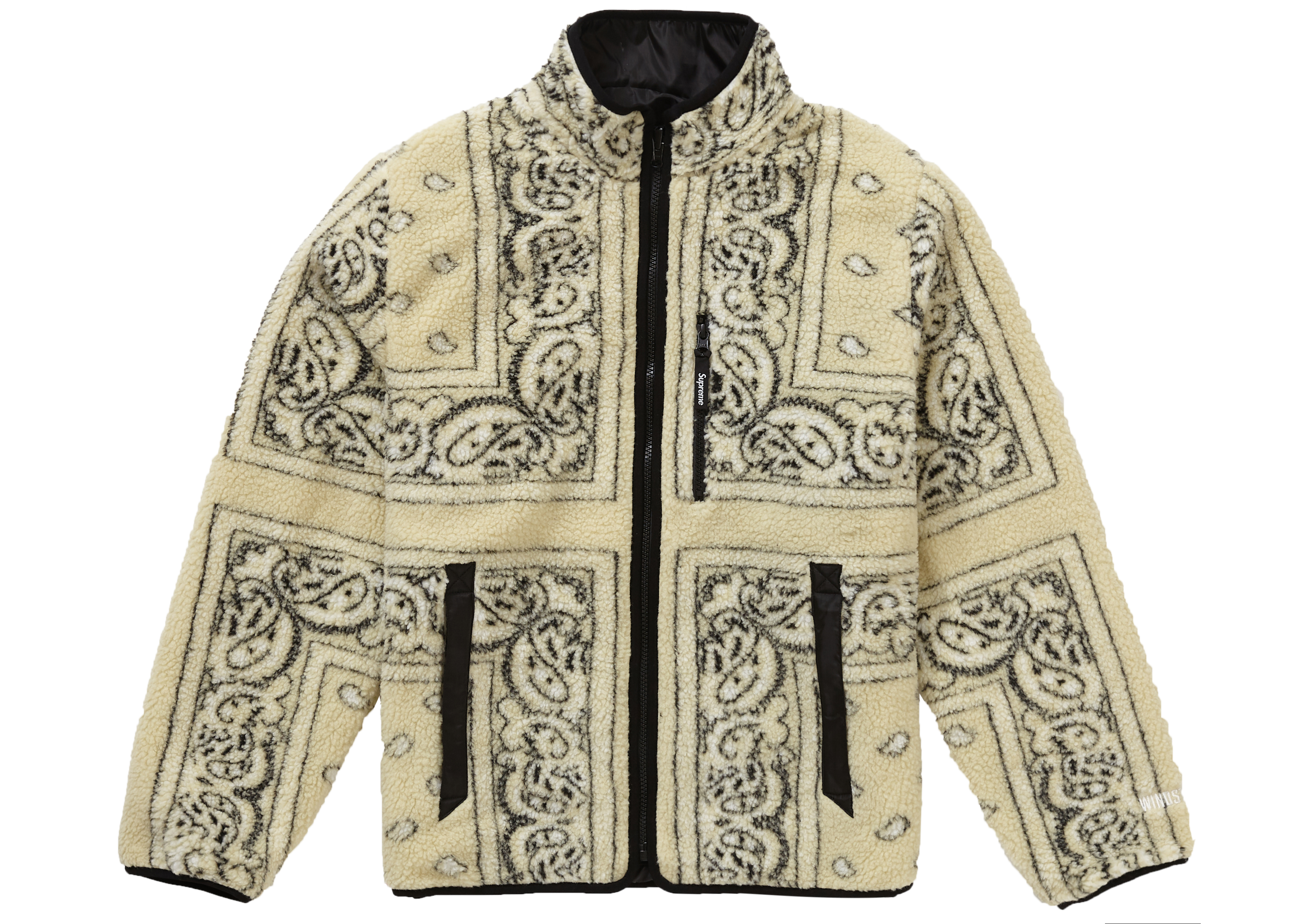 Supreme Reversible Bandana Fleece Jacket Tan