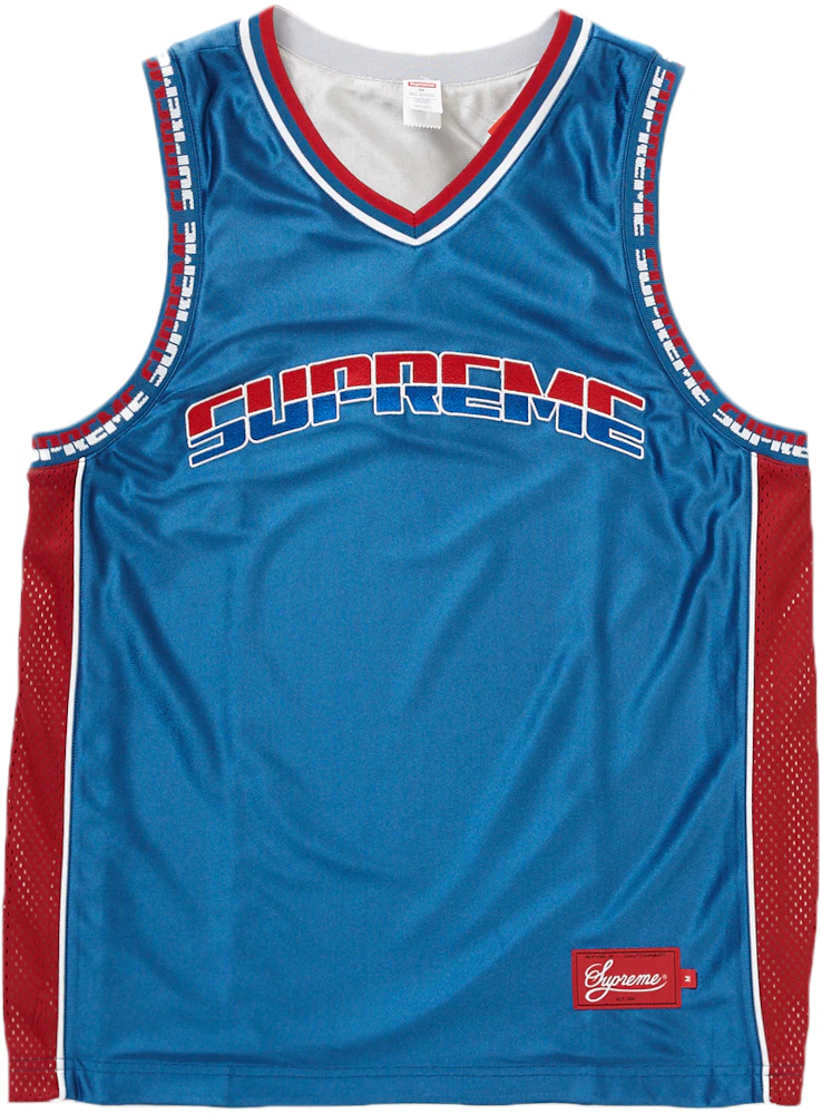 New SUPREME Reversible Basketball Jersey Royal Blue Red Authentic XL