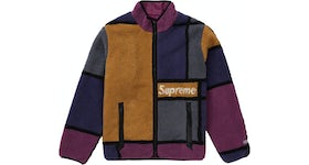 Supreme Reversible Colorblocked Fleece Jacket Purple
