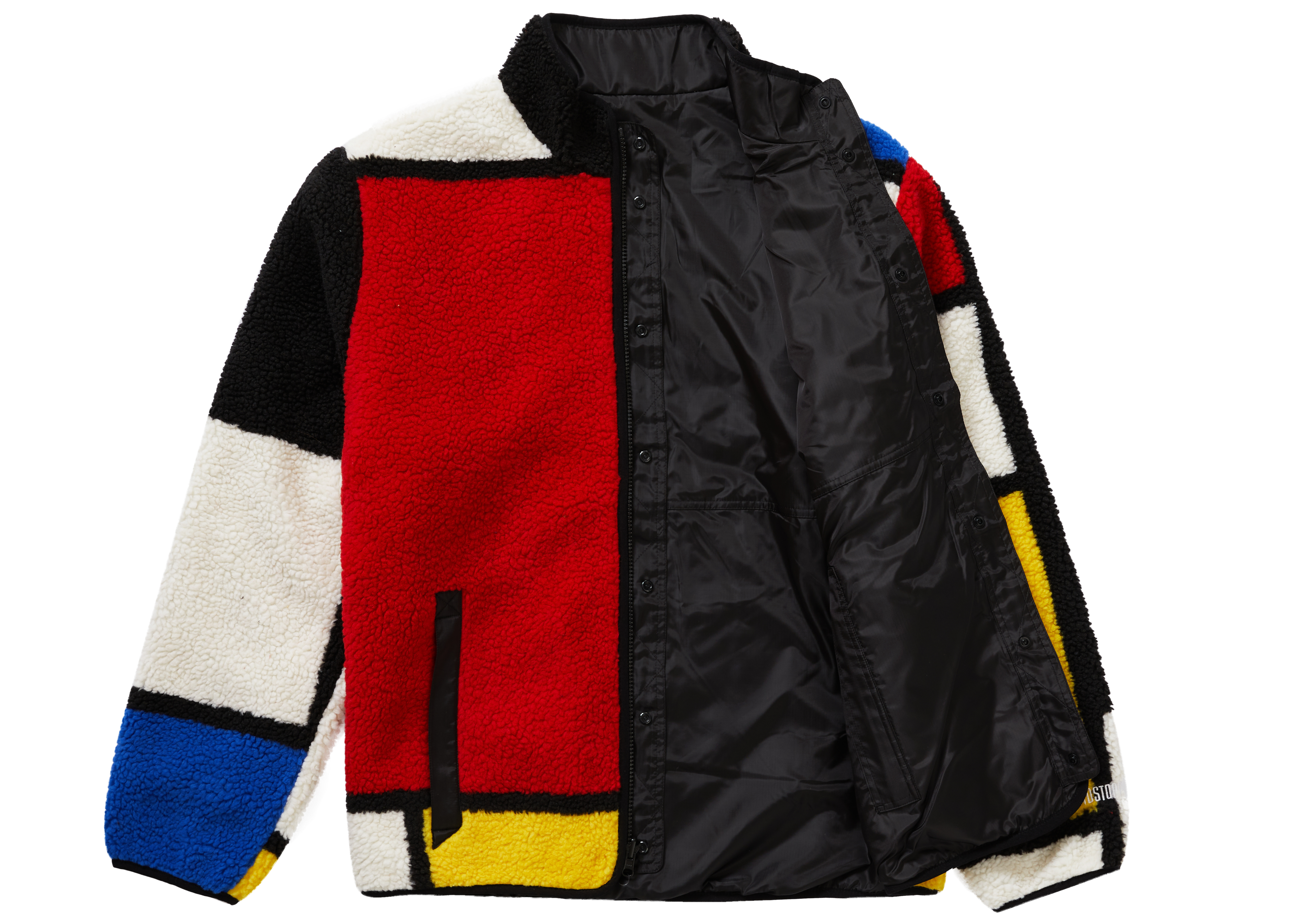 Supreme Reversible Colorblocked Fleece Jacket Red Men's - FW20 - US
