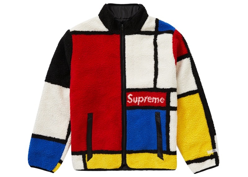 Supreme Reversible Colorblocked Fleece Jacket Red - FW20 Men's - US