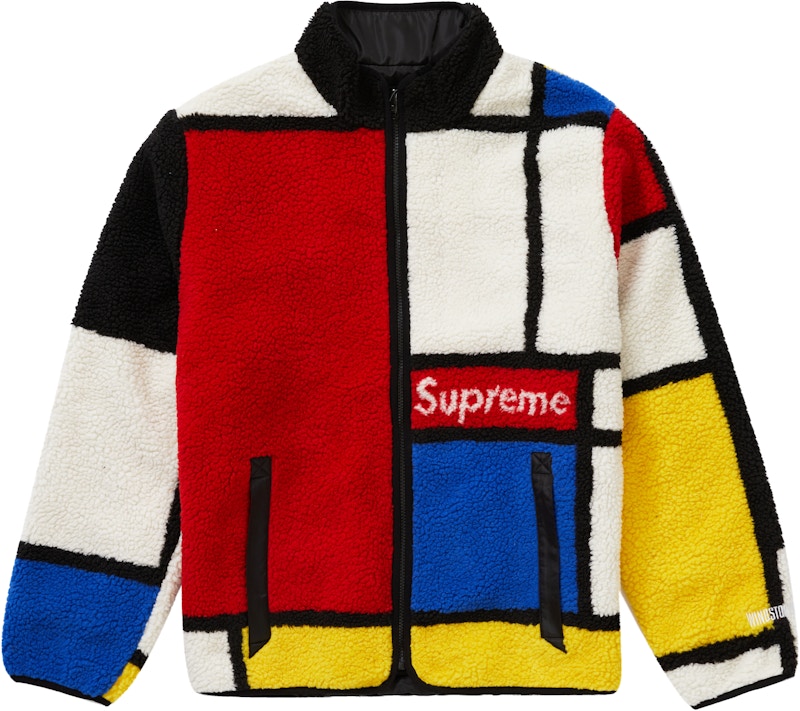 Supreme Reversible Colorblocked Fleece Jacket Red - FW20