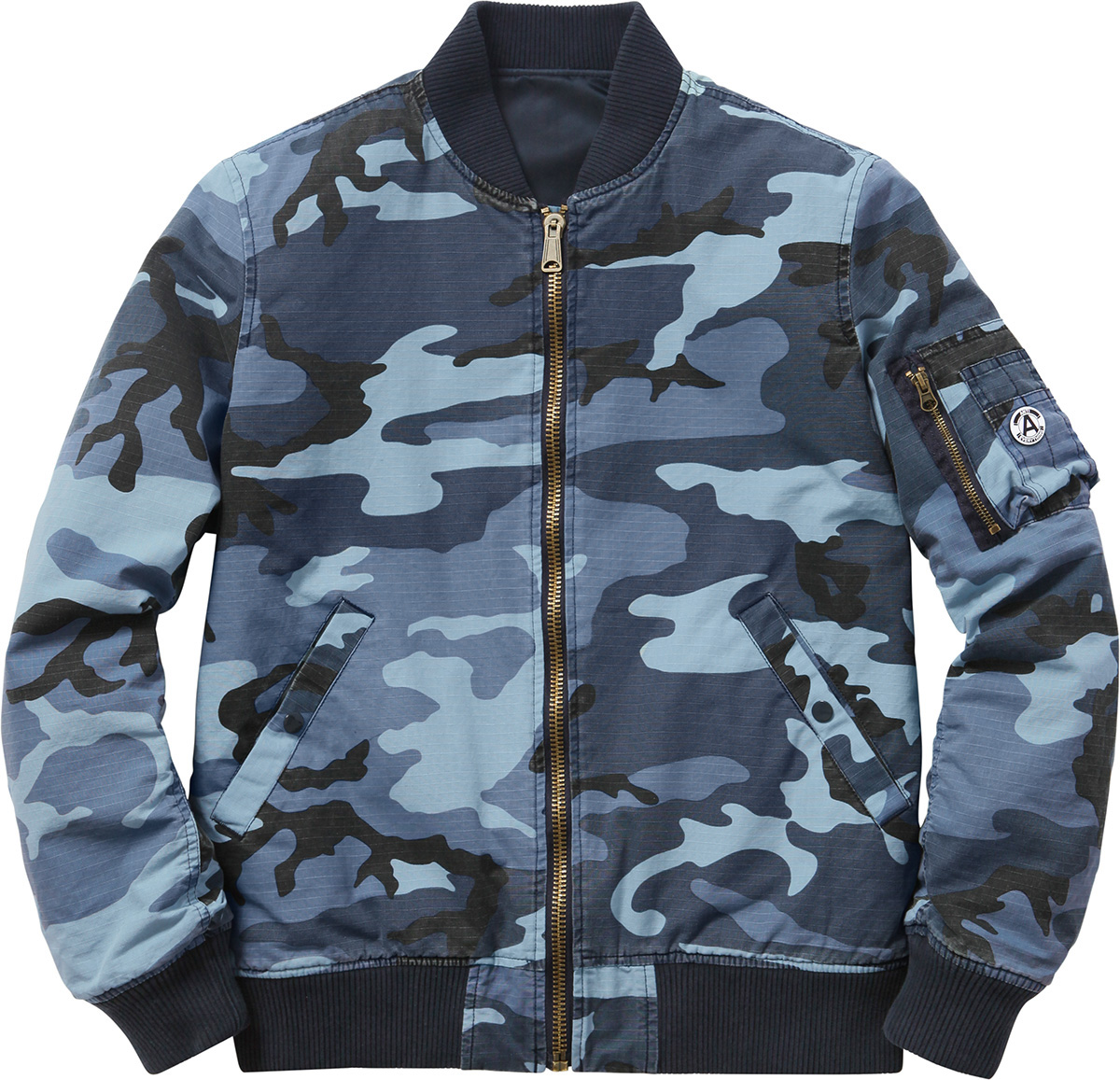 Supreme Reversible Cotton Ma 1 Jacket Blue Camo メンズ - SS15 - JP