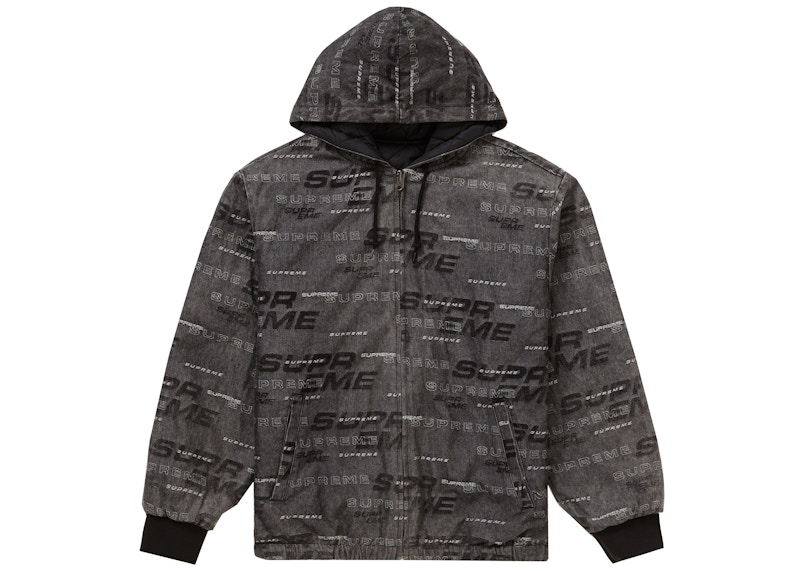 Supreme Reversible Dimensions Logo Denim Work Jacket Black Men's ...