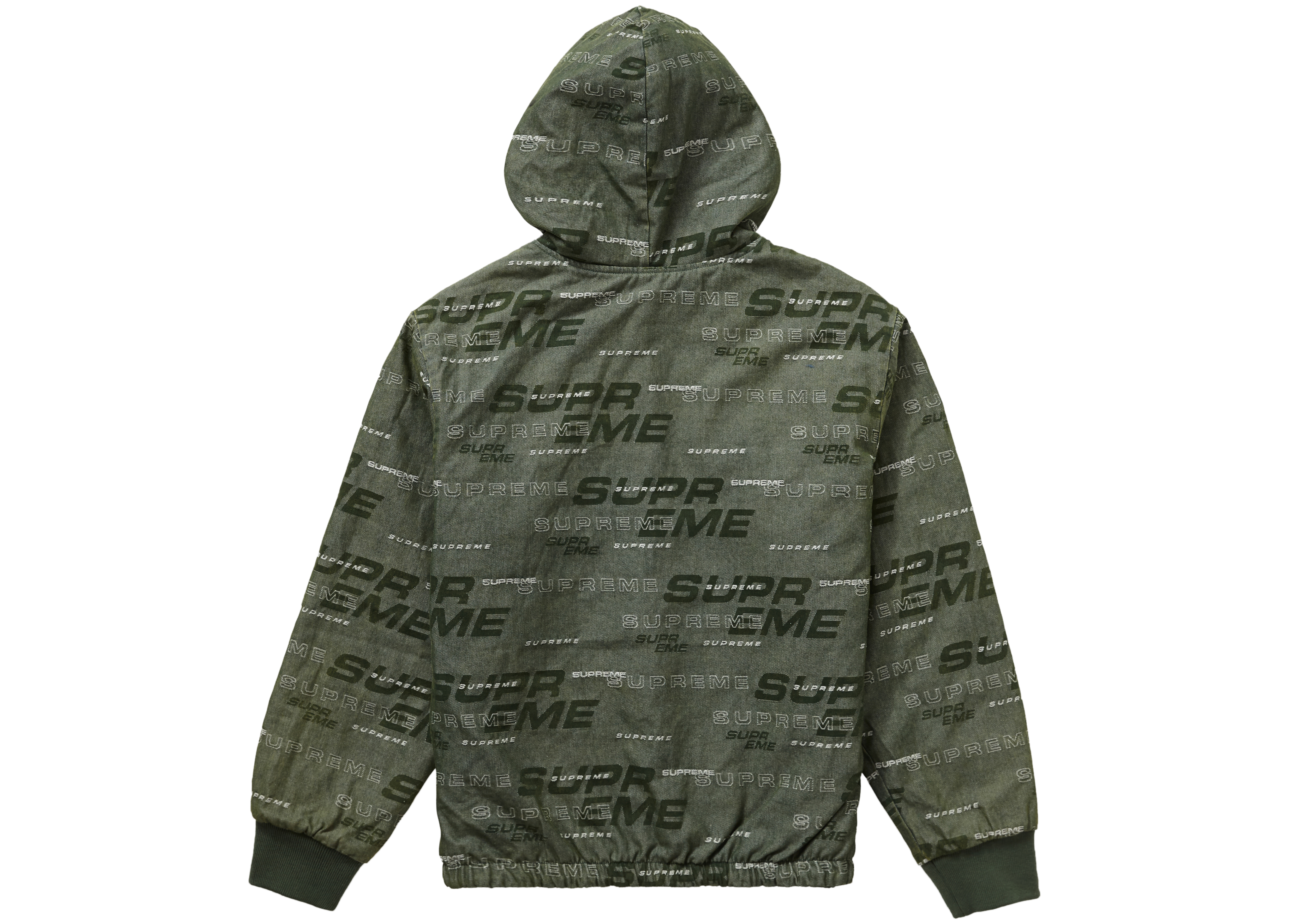 Supreme Reversible Dimensions Logo Denim Work Jacket Green メンズ ...