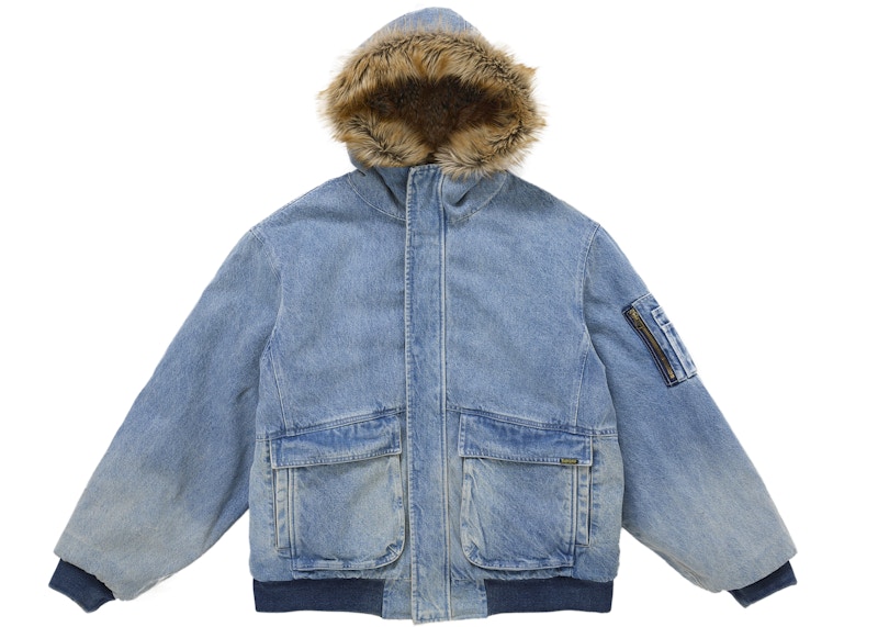 トップス Supreme Reversible Faux Shearling V Supreme Reversible Faux Fur Hooded Work Jacket Blue Men's - SS26 - US