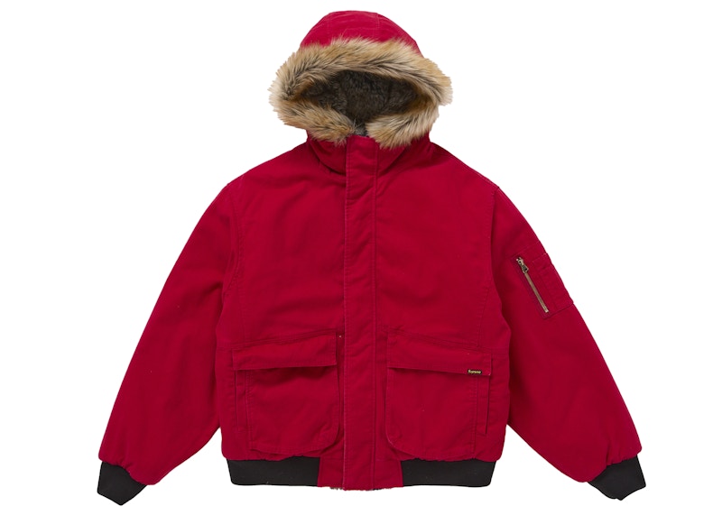 ジャケット・アウター Supreme Red Built Hooded Duck Jacket Supreme(シュプリーム) / Red Built/Hooded Duck/ジャケット/M/--/BLK