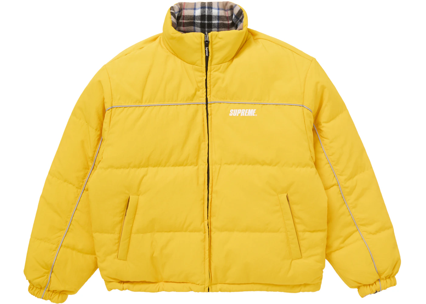 Supreme Reversible Puffer Jacket Yellow Men's FW24 US
