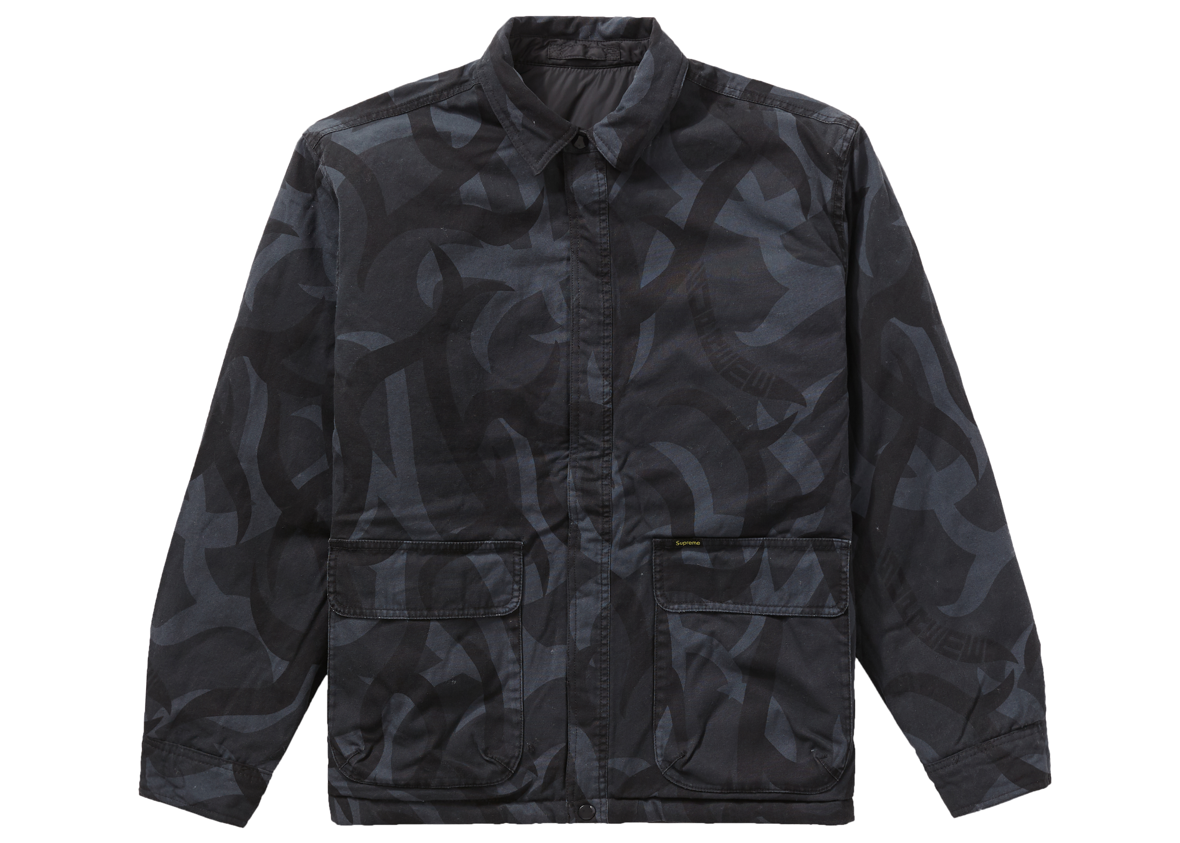 Supreme Reversible Puffy Work Jacket Red Tribal Camo