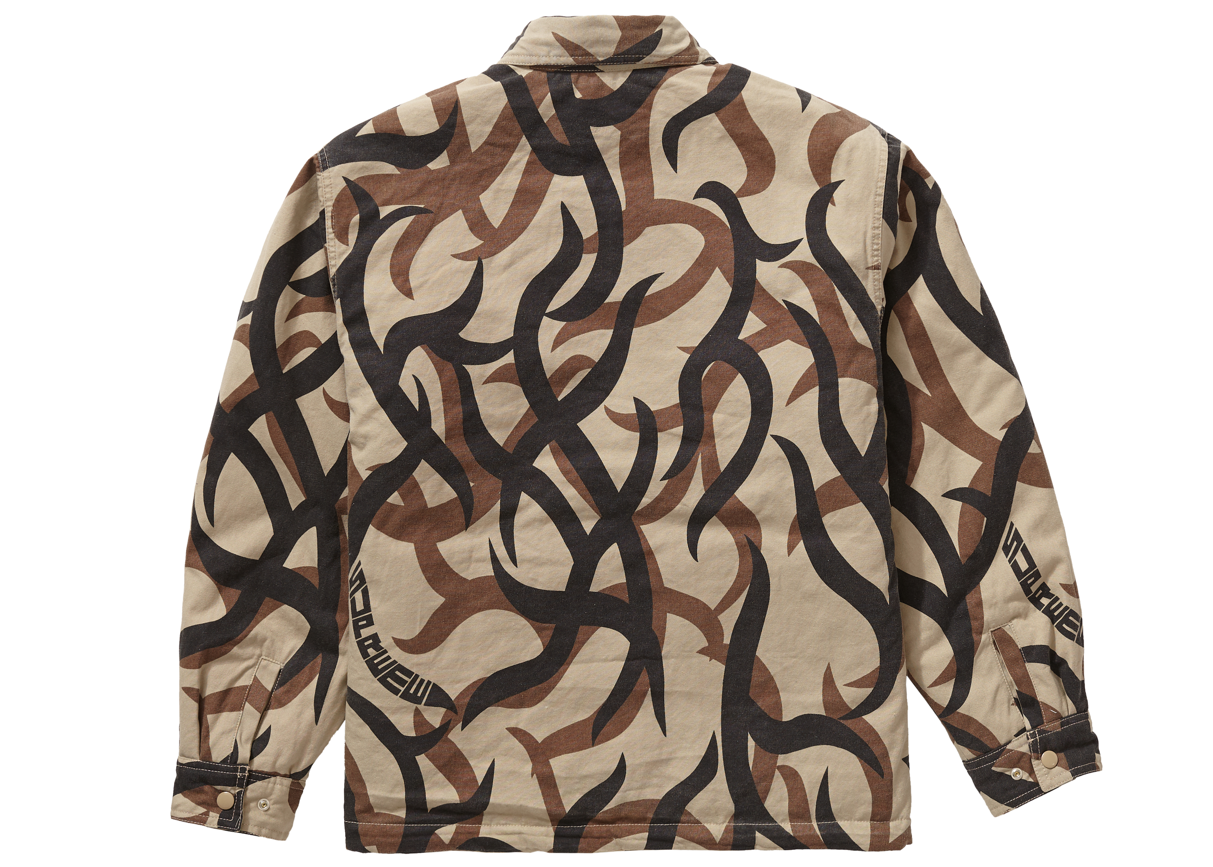 Supreme Reversible Puffy Work Jacket Tan Tribal Camo Men's - FW19 - GB