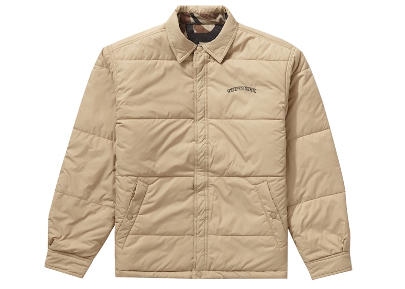 Supreme Reversible Puffy Work Jacket Tan Tribal Camo Men's - FW19 - US